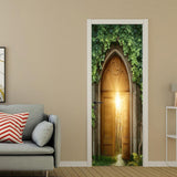 Max 2pcs 3D Removable Art Door Murals Decals Wall Stickers for Home DIY Decor S1 - Aladdin Shoppers