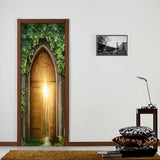 Max 2pcs 3D Removable Art Door Murals Decals Wall Stickers for Home DIY Decor S1 - Aladdin Shoppers
