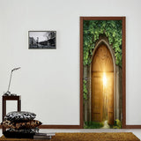 Max 2pcs 3D Removable Art Door Murals Decals Wall Stickers for Home DIY Decor S1 - Aladdin Shoppers