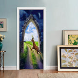 Max 2pcs 3D Removable Art Door Murals Decals Wall Stickers for Home DIY Decor S2 - Aladdin Shoppers