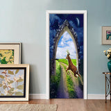 Max 2pcs 3D Removable Art Door Murals Decals Wall Stickers for Home DIY Decor S2 - Aladdin Shoppers