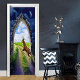 Max 2pcs 3D Removable Art Door Murals Decals Wall Stickers for Home DIY Decor S2 - Aladdin Shoppers