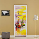 Max 3D door sticker removable wall sticker wallpaper door mural 90 x 200cm Pattern B - Aladdin Shoppers