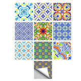 Max 10pcs Vintage Tiles Stickers Bathroom Kitchen PVC Wall Stickers Decals C - Aladdin Shoppers