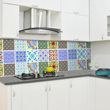 Max 10pcs Vintage Tiles Stickers Bathroom Kitchen PVC Wall Stickers Decals C - Aladdin Shoppers