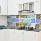 Max 10pcs Vintage Tiles Stickers Bathroom Kitchen PVC Wall Stickers Decals C - Aladdin Shoppers