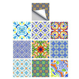 Max 10pcs Vintage Tiles Stickers Bathroom Kitchen PVC Wall Stickers Decals C - Aladdin Shoppers