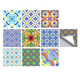 Max 10pcs Vintage Tiles Stickers Bathroom Kitchen PVC Wall Stickers Decals C - Aladdin Shoppers