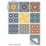 Max 10pcs Vintage Tiles Stickers Bathroom Kitchen PVC Wall Stickers Decals D - Aladdin Shoppers