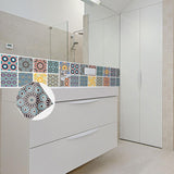 Max 10pcs Vintage Tiles Stickers Bathroom Kitchen PVC Wall Stickers Decals D - Aladdin Shoppers