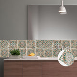 Max 10Pcs 20cm Self Adhesive Square Wall Mosaic Tile Vinyl Brick Sticker Films Type E - Aladdin Shoppers