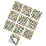 Max 10Pcs 20cm Self Adhesive Square Wall Mosaic Tile Vinyl Brick Sticker Films Type E - Aladdin Shoppers