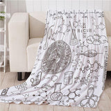 Max Maxb Digital Printing Flannel Blanket Soft Bed Sofa Throw Blanket 130x150cm K