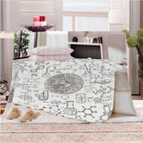 Max Maxb Digital Printing Flannel Blanket Soft Bed Sofa Throw Blanket 130x150cm K