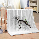 Maxbell Digital Printing Flannel Blanket Soft Bed Sofa Throw Blanket 130x150cm Q