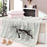 Maxbell Digital Printing Flannel Blanket Soft Bed Sofa Throw Blanket 130x150cm Q