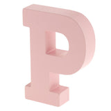 Maxbell  Pink Wooden Floating Letters Door Numbers Alphabet Letter Address Spells P