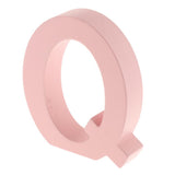 Max Pink Wooden Floating Letters Door Numbers Alphabet Letter Address Spells Q