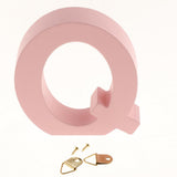 Max Pink Wooden Floating Letters Door Numbers Alphabet Letter Address Spells Q
