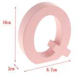 Max Pink Wooden Floating Letters Door Numbers Alphabet Letter Address Spells Q