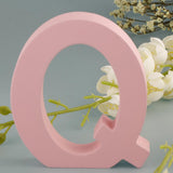 Max Pink Wooden Floating Letters Door Numbers Alphabet Letter Address Spells Q