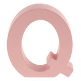 Max Pink Wooden Floating Letters Door Numbers Alphabet Letter Address Spells Q