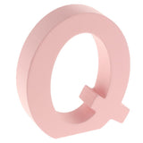 Max Pink Wooden Floating Letters Door Numbers Alphabet Letter Address Spells Q