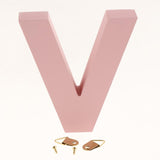 Max Pink Wooden Floating Letters Door Numbers Alphabet Letter Address Spells V