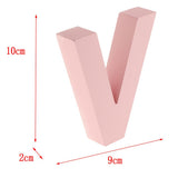 Max Pink Wooden Floating Letters Door Numbers Alphabet Letter Address Spells V