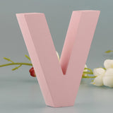 Max Pink Wooden Floating Letters Door Numbers Alphabet Letter Address Spells V