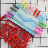 Max 100pcs Mini Wooden Clothes Photo Paper Peg Clothespin Craft Clips Rose Red
