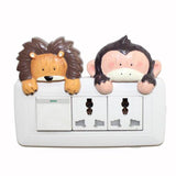 Max 3D Creative Cute Resin Light Switch Cover Sticker Socket Protection Lion