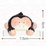 Max 3D Creative Cute Resin Light Switch Cover Sticker Socket Protection Monkey