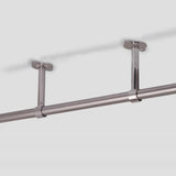 Max 2 Pieces Stainless Steel Bracket Clothes Rail Flange Base Holder  Φ32x250mm