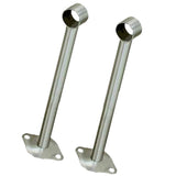 Max 2 Pieces Stainless Steel Bracket Clothes Rail Flange Base Holder  Φ32x250mm