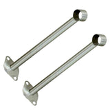 Max 2 Pieces Stainless Steel Bracket Clothes Rail Flange Base Holder  Φ32x300mm