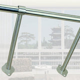 Max 2 Pieces Stainless Steel Bracket Clothes Rail Flange Base Holder  Φ32x300mm