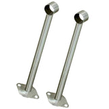 Max 2 Pieces Stainless Steel Bracket Clothes Rail Flange Base Holder  Φ32x300mm