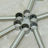 Max 2 Pieces Stainless Steel Bracket Clothes Rail Flange Base Holder  Φ32x300mm