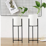 Max Maxb Nordic Ceramic Iron Art Vase Set for Home Office Decor Flower Pot Black-S