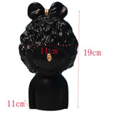 Max Modern Art Resin Curly Girl Sculpture Decorative Ornament Black - Aladdin Shoppers