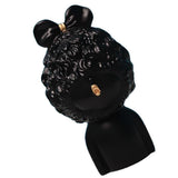 Max Modern Art Resin Curly Girl Sculpture Decorative Ornament Black - Aladdin Shoppers