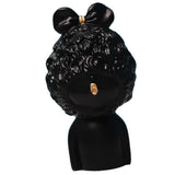 Max Modern Art Resin Curly Girl Sculpture Decorative Ornament Black - Aladdin Shoppers