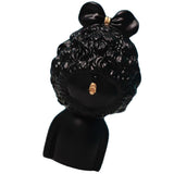 Max Modern Art Resin Curly Girl Sculpture Decorative Ornament Black - Aladdin Shoppers