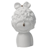Max Modern Art Resin Curly Girl Sculpture Decorative Ornament White-A - Aladdin Shoppers