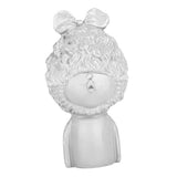 Max Modern Art Resin Curly Girl Sculpture Decorative Ornament White-B - Aladdin Shoppers