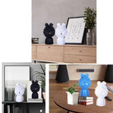 Max Modern Art Resin Curly Girl Sculpture Decorative Ornament White-B - Aladdin Shoppers
