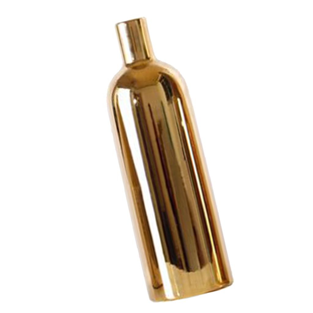 Nordic Style Gold Plating Flower Vase Ceramic Flower Bottle S