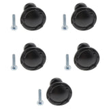 Max Round Cabinet Knob Drawer Handle Furniture Hardware Zinc Alloy Black - Aladdin Shoppers