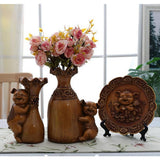 Max Exquisite Flowervase with Plate Stand Display for Table Centerpiece Style 06 - Aladdin Shoppers